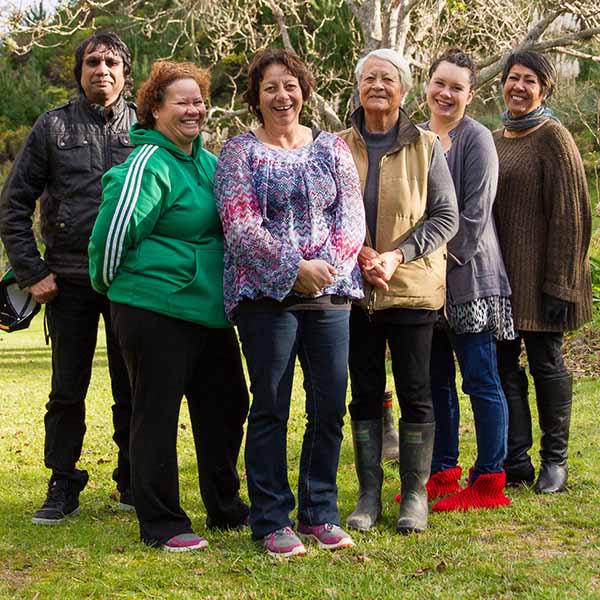 Photo of family from Karangahape Marae