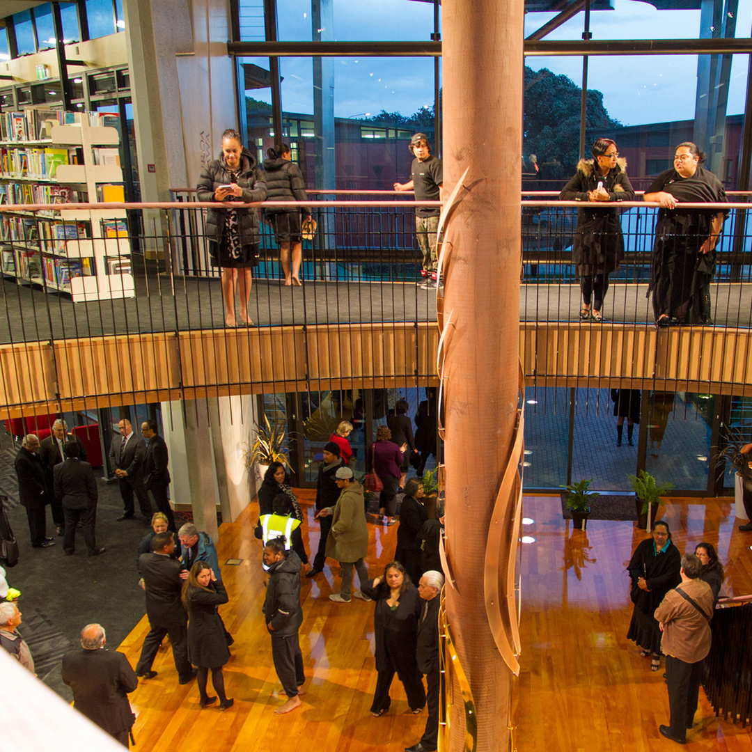 Atrium in Te Kōputu Kōrero a Tā Hirini Moko Mead