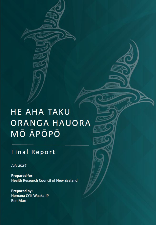 Screenshot of He aha taku oranga mō āpōpō report