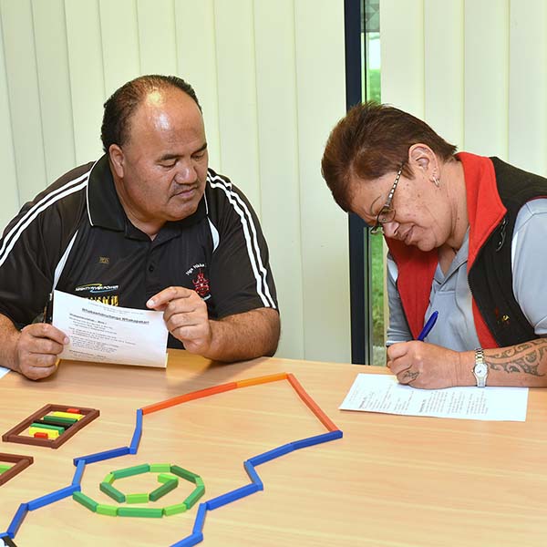 student and teacher in a te reo class