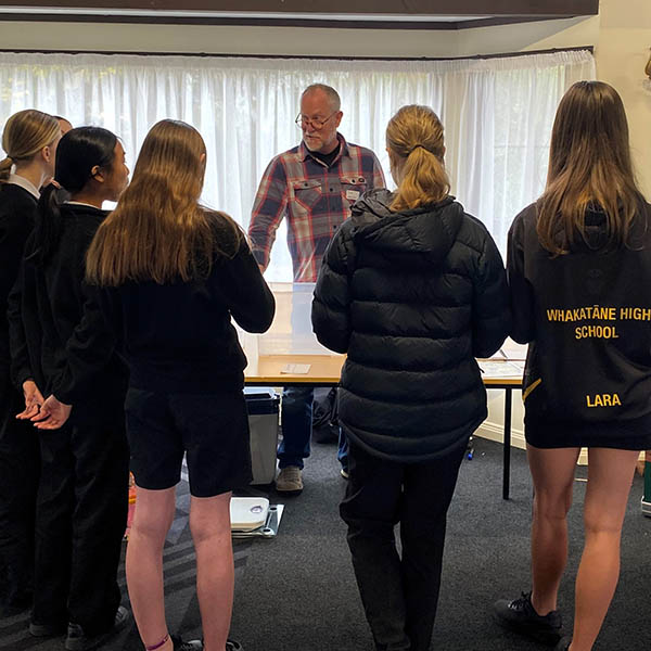 Students listen in during a workshop