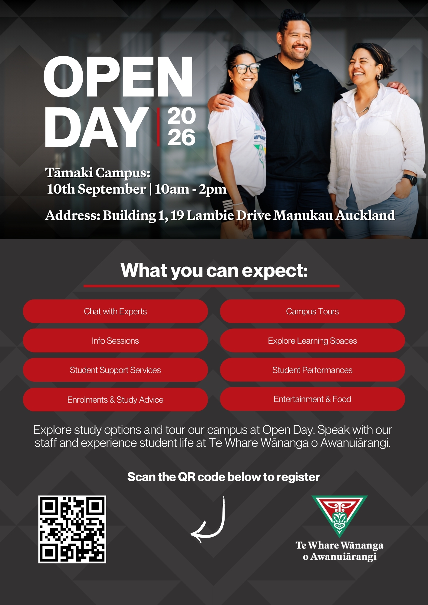Tamaki Open Day Flyer