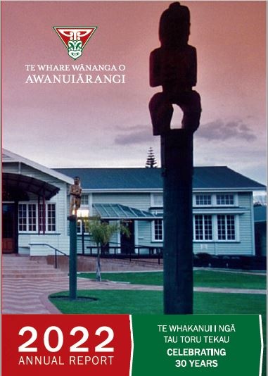 Cover of Te Whare Wānanga o Awanuiārangi Annual Report 2022