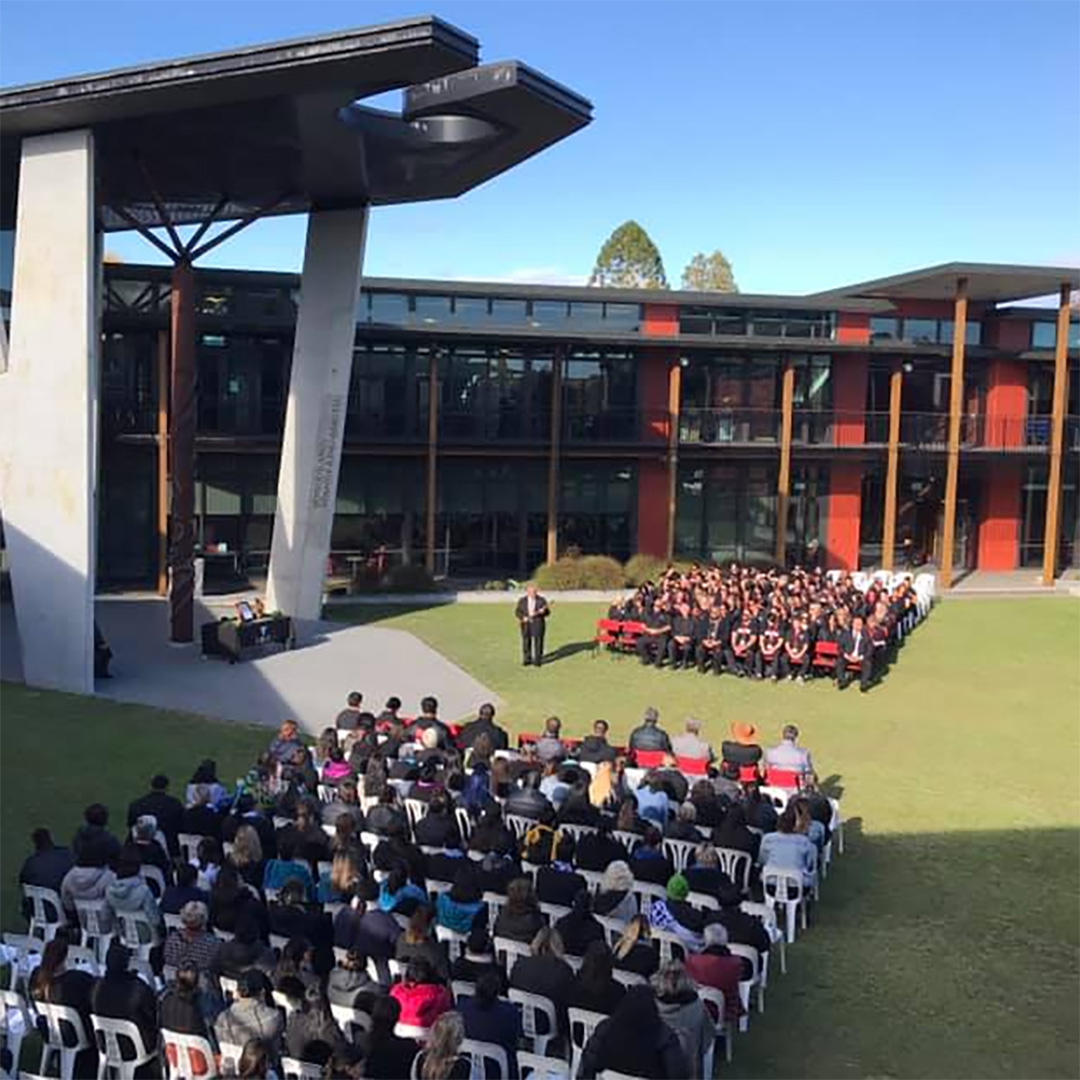 Āhuatanga Māori is an integral component of the learning environment of Awanuiārangi.